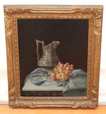 José Gómez Abad (1904-1993) - Bodegón con uvas y jarra
