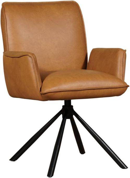 Leren eetkamerstoel - draaibaar - automatisch terug naar, Huis en Inrichting, Stoelen, Overige kleuren, Eén, Nieuw, Leer, Ophalen of Verzenden