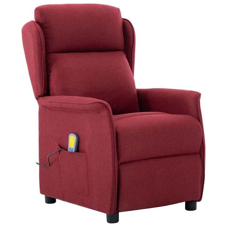 vidaXL Massagestoel met kussen Wijn 67.5 x 93.5 x 101.5 cm, Huis en Inrichting, Stoelen, Nieuw, Verzenden