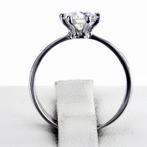 Zonder minimumprijs - Verlovingsring - 14 karaat Witgoud -