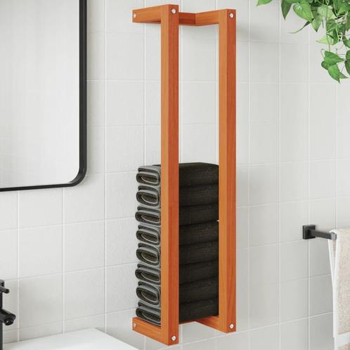 vidaXL Handdoekenrek 23x18x90 cm massief grenenhout wasbruin, Huis en Inrichting, Badkamer | Badtextiel en Accessoires, Nieuw