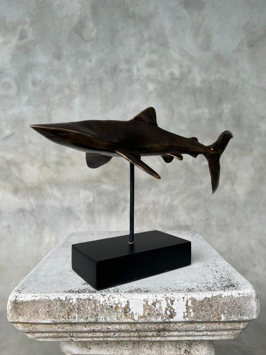 sculptuur, NO RESERVE PRICE - Bronze Polished Great White, Antiquités & Art, Art | Objets design