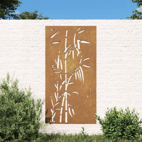 vidaXL Wanddecoratie tuin bamboe-ontwerp 105x55 cm, Verzamelen, Posters, Nieuw, Verzenden