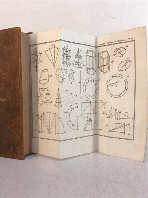 A.M. Legendre - Eléments de géométrie [14 planches] - 1823, Antiek en Kunst, Antiek | Boeken en Manuscripten
