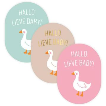 30x Sticker Hallo Lieve Baby - Pastel - Sluitsticker - beschikbaar voor biedingen