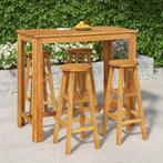vidaXL 5-delige Tuinbarset massief acaciahout, Tuin en Terras, Verzenden, Nieuw