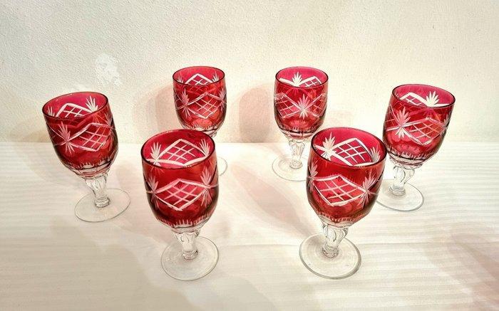 Service à boisson (12) - Verres en cristal de Bohême -, Antiek en Kunst, Curiosa en Brocante