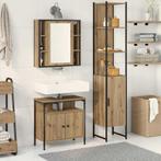 vidaXL Badkamerkast set met plank Anders 3 pcs artisanaal, Verzenden, Nieuw