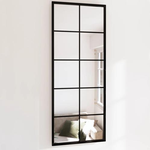 vidaXL Wandspiegel 100x40 cm metaal zwart, Maison & Meubles, Accessoires pour la Maison | Miroirs, Envoi