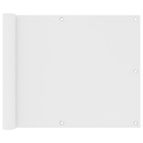 vidaXL Écran de balcon Blanc 75x300 cm Tissu Oxford, Jardin & Terrasse, Parasols, Neuf, Envoi