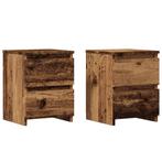 vidaXL Nachtkastjes 2 st 30x30x40 cm bewerkt hout oud, Huis en Inrichting, Slaapkamer | Nachtkastjes, Verzenden, Nieuw