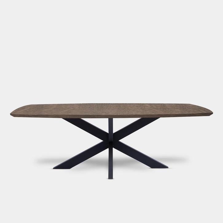 Tafel Deens Ovaal Eikenhout  Matrix  220x100, Huis en Inrichting, Tafels | Eettafels