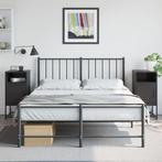 vidaXL Nachtkastjes 2 st 36x39x78 cm staal zwart, Huis en Inrichting, Slaapkamer | Nachtkastjes, Verzenden, Nieuw
