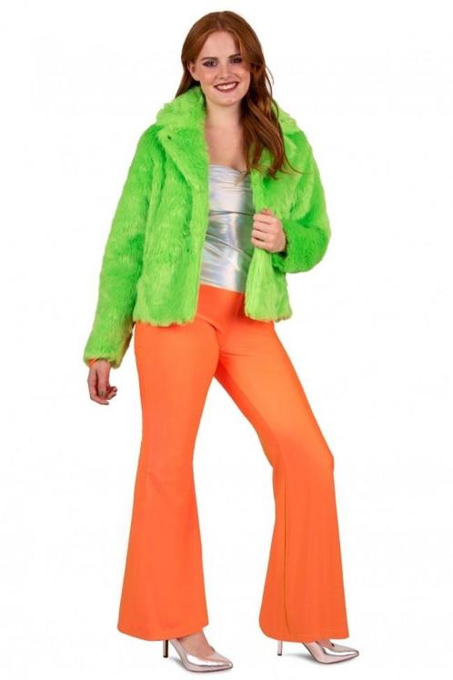 Flared Broek Neon Oranje, Kleding | Dames, Carnavalskleding en Feestkleding, Nieuw, Verzenden