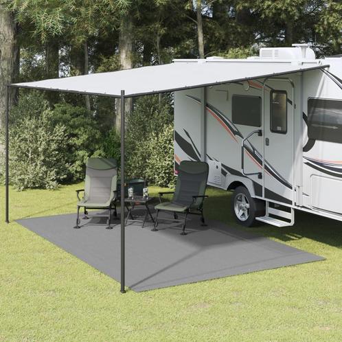 vidaXL Tapis de sol de camping gris clair 5x3 m, Caravanes & Camping, Accessoires de tente, Neuf, Envoi