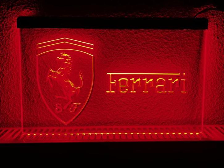 Ferrari neon bord lamp LED cafe verlichting reclame lichtbak, Maison & Meubles, Lampes | Autre, Envoi