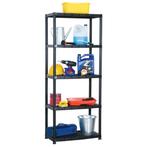 vidaXL Opbergrek 5-laags 71x38x170 cm kunststof zwart, Verzenden, Nieuw