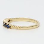 Ring - 14 karaat Geel goud - 0.35ct. tw. Saffier, Handtassen en Accessoires, Ringen, Nieuw