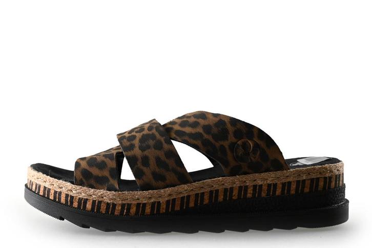 Rieker Muiltjes in maat 41 Panter | 5% extra korting, Kleding | Dames, Schoenen, Overige kleuren, Zo goed als nieuw, Verzenden