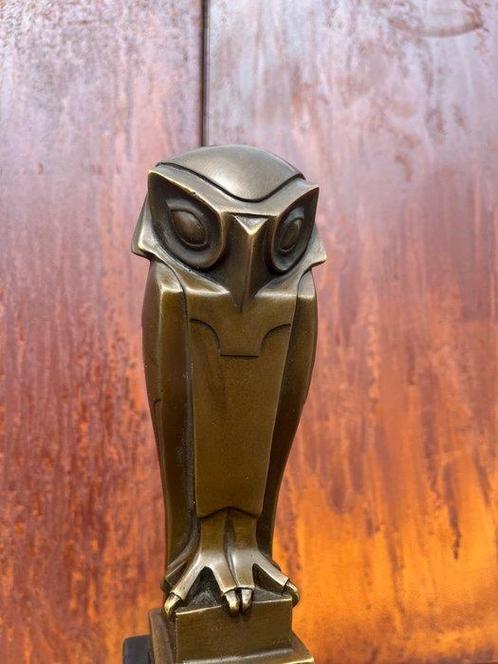 After C. Coenraad - Sculpture, Chouette / Uil (Owl) Art Deco, Antiek en Kunst, Curiosa en Brocante