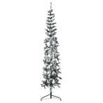vidaXL Kunstkerstboom half met sneeuw smal 180 cm, Diversen, Kerst, Verzenden, Nieuw