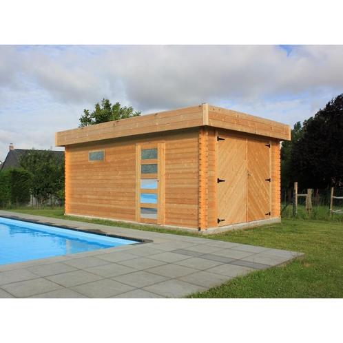 Garage in hout modern 3580 x 5380 mm 40 mm wanddikte - art, Tuin en Terras, Tuinhuizen, Nieuw