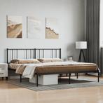 vidaXL Bedframe met hoofdbord metaal zwart 180x200 cm, Huis en Inrichting, Slaapkamer | Bedden, Verzenden, Nieuw