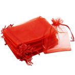 Fako Bijoux® - Organza Zakjes - 13x18cm - Rood - 100 Stuks, Diversen, Cadeauverpakkingen, Nieuw, Verzenden