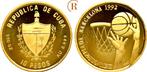 10 Pesos Olympische Spiele Basketball goud 1990 Kuba:, Verzenden
