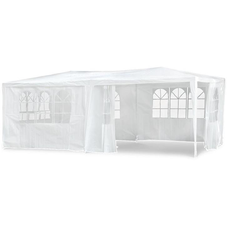 Partytent XL met zijwanden - Wit - 600 x 300 x 250 cm, Caravans en Kamperen, Tenten, Nieuw, Verzenden