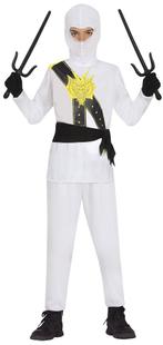 Ninja Kostuum Wit Jongen, Nieuw, Verzenden