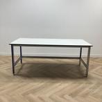 Stature Horeca werkbank/tafel 180x90 cm, licht grijs, Gebruikt