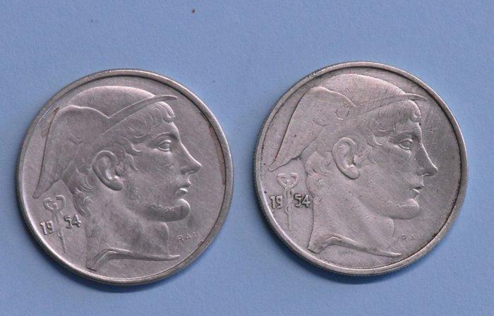België. Boudewijn I. 20 Frank 1954 Nederlands en Frans, Postzegels en Munten, Munten | Nederland