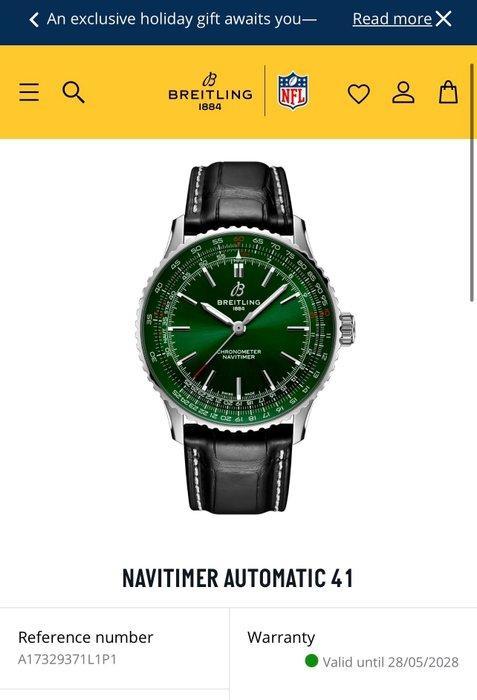 Breitling - Navitimer Automatic 41 “Green Dial” - Sans prix, Handtassen en Accessoires, Horloges | Heren