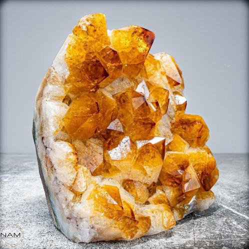 Eerste kwaliteit AAA++ Citrien-kwarts Druse, Brazilië-, Verzamelen, Mineralen en Fossielen