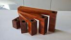 Kaarsenhouder - Teak - Een mid-century modern inklapbare