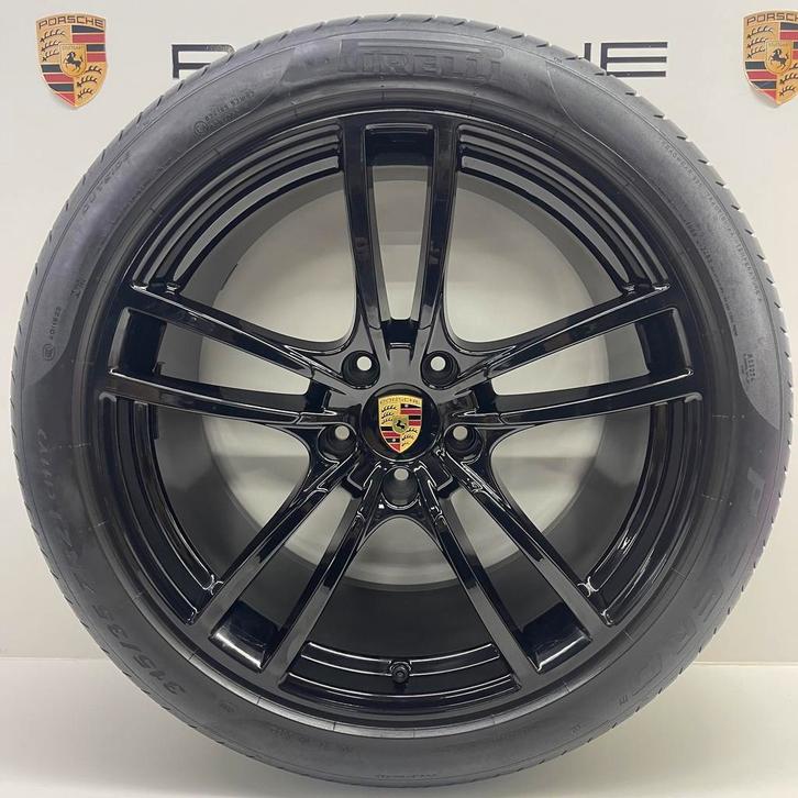 Porsche Cayenne E3 I+II ORIGINELE 21 Turbo zwart met banden, Auto-onderdelen, Banden en Velgen, 21 inch, 315 mm, Personenwagen