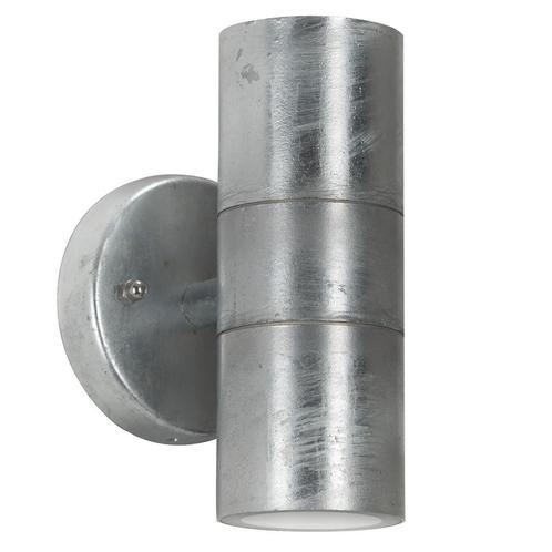 Wandverlichting modern Up&Down Muurlamp Zink met LED, Tuin en Terras, Buitenverlichting, Verzenden