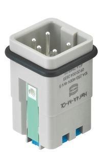 Harting Han 4A-M-QL Connecteur Mâle DInsertion 4P+PE -, Doe-het-zelf en Bouw, Elektriciteit en Kabels, Verzenden