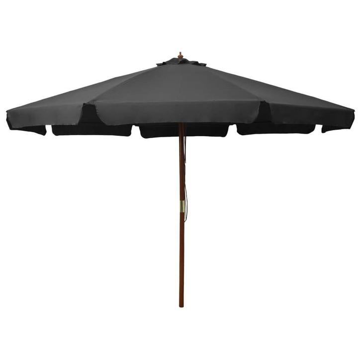 Grote Parasol Antraciet 330cm | Retour Deal | Perfect voo..., Tuin en Terras, Parasols, 3 tot 4 meter, Nieuw, Stokparasol, Verzenden
