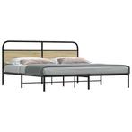 vidaXL Bedframe zonder matras metaal sonoma eikenkleur, Huis en Inrichting, Verzenden, Nieuw