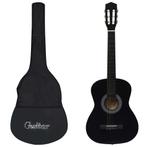 vidaXL Gitaar klassiek beginner met tas 3/4 36 zwart, Verzenden, Nieuw