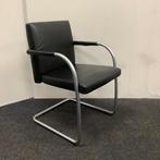 Vitra Visasoft Visavis vergaderstoelen, zwart leder - metaal, Gebruikt, Eén, Zwart