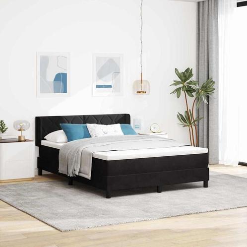 vidaXL Boxspringbed met Matras Zwart 100x200 cm Fluweel, Huis en Inrichting, Slaapkamer | Bedden, Nieuw, Verzenden