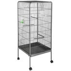 tectake Grote vogelkooi, volière, antraciet 146cm hoog - ant, Dieren en Toebehoren, Verzenden, Nieuw