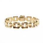 8 Krt. Fantasie schakel armband | 18 cm (gouden armband), Handtassen en Accessoires, Antieke sieraden, Ophalen of Verzenden, Goud