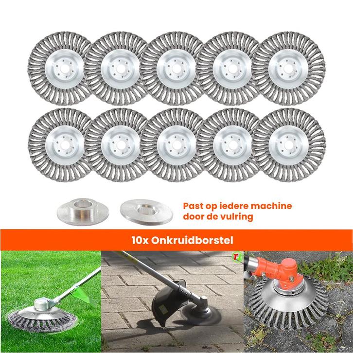 Set van 10 Stuks ! Universele Onkruidborstel – 15 CM –, Tuin en Terras, Hand-tuingereedschap, Nieuw