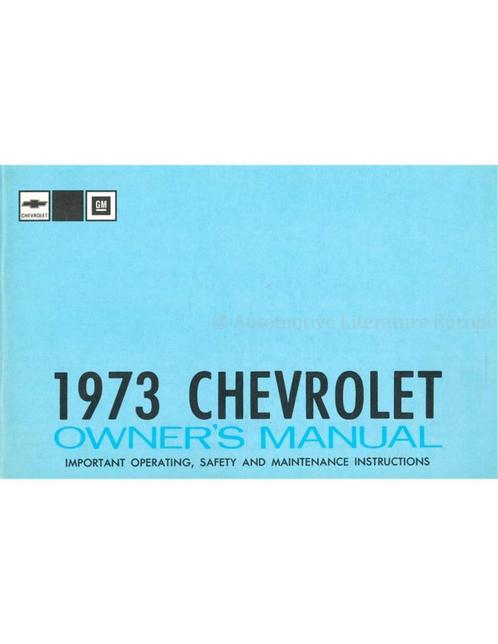 1973 CHEVROLET MONTE CARLO INSTRUCTIEBOEKJE ENGELS (USA), Auto diversen, Handleidingen en Instructieboekjes