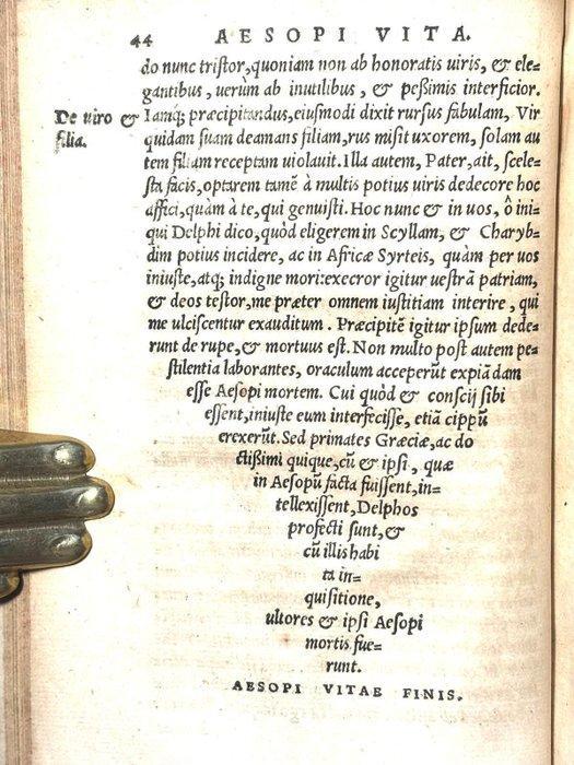 Esopo - Aesopi Phrygis et Aliorum Fabulae - 1534, Antiek en Kunst, Antiek | Boeken en Manuscripten