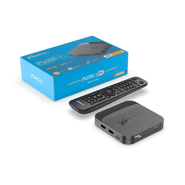 Xsarius Pure 3 Android TV Mediastreamer + Gratis mini toetse, Diversen, Overige Diversen, Nieuw, Ophalen of Verzenden